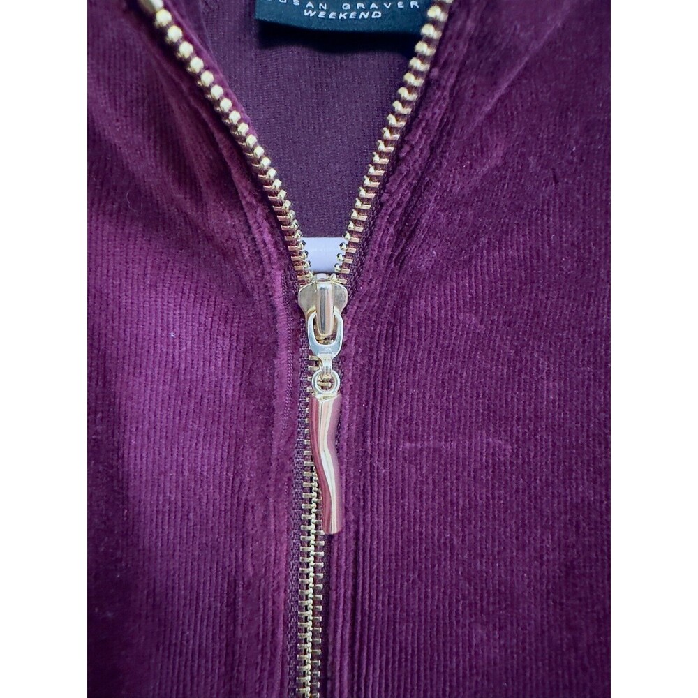Susan Graver Women's‎ Violet Purple Weekend Corduroy Zip Vest, Size Small - Picture 4 of 4